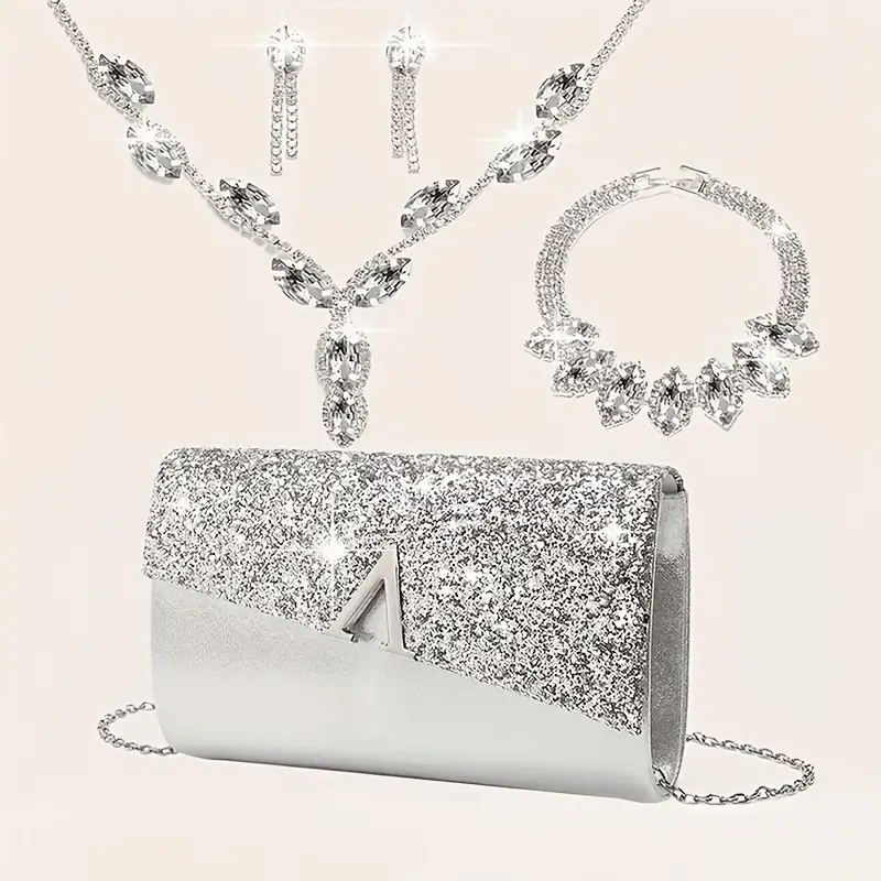 Işıltılı Abiye Çanta ve Gece Çantası Modelleri Işıltılı Taşlı Abiye Çanta