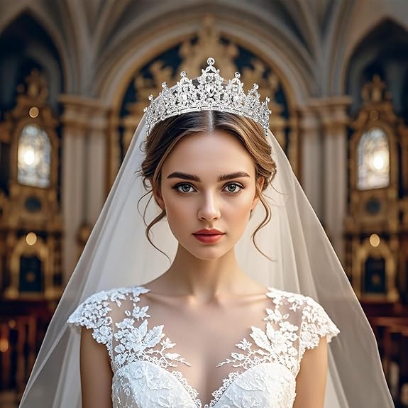 ışıltılı gelin tacı