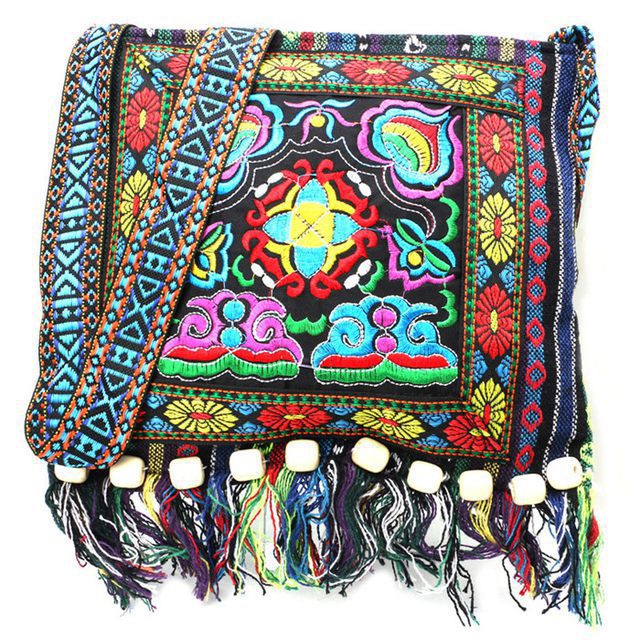 Etnik Bohem Çanta | Püsküllü Otantik Crossbody Çanta Modelleri - Bohem Çanta Püskül ve Boncuklu