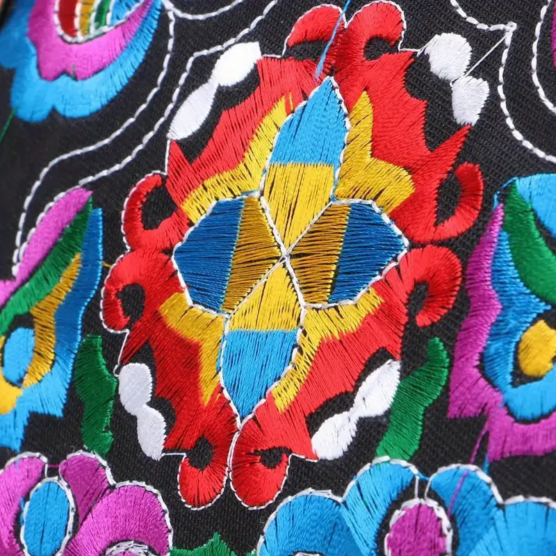Etnik Bohem Çanta | Püsküllü Otantik Crossbody Çanta Modelleri Etnik Çanta Canlı Nakış İşlemesi