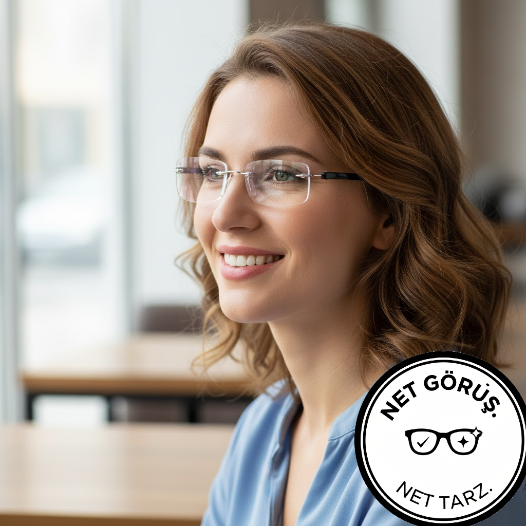 Çerçevesiz numaralı gözlük modelleri bayan